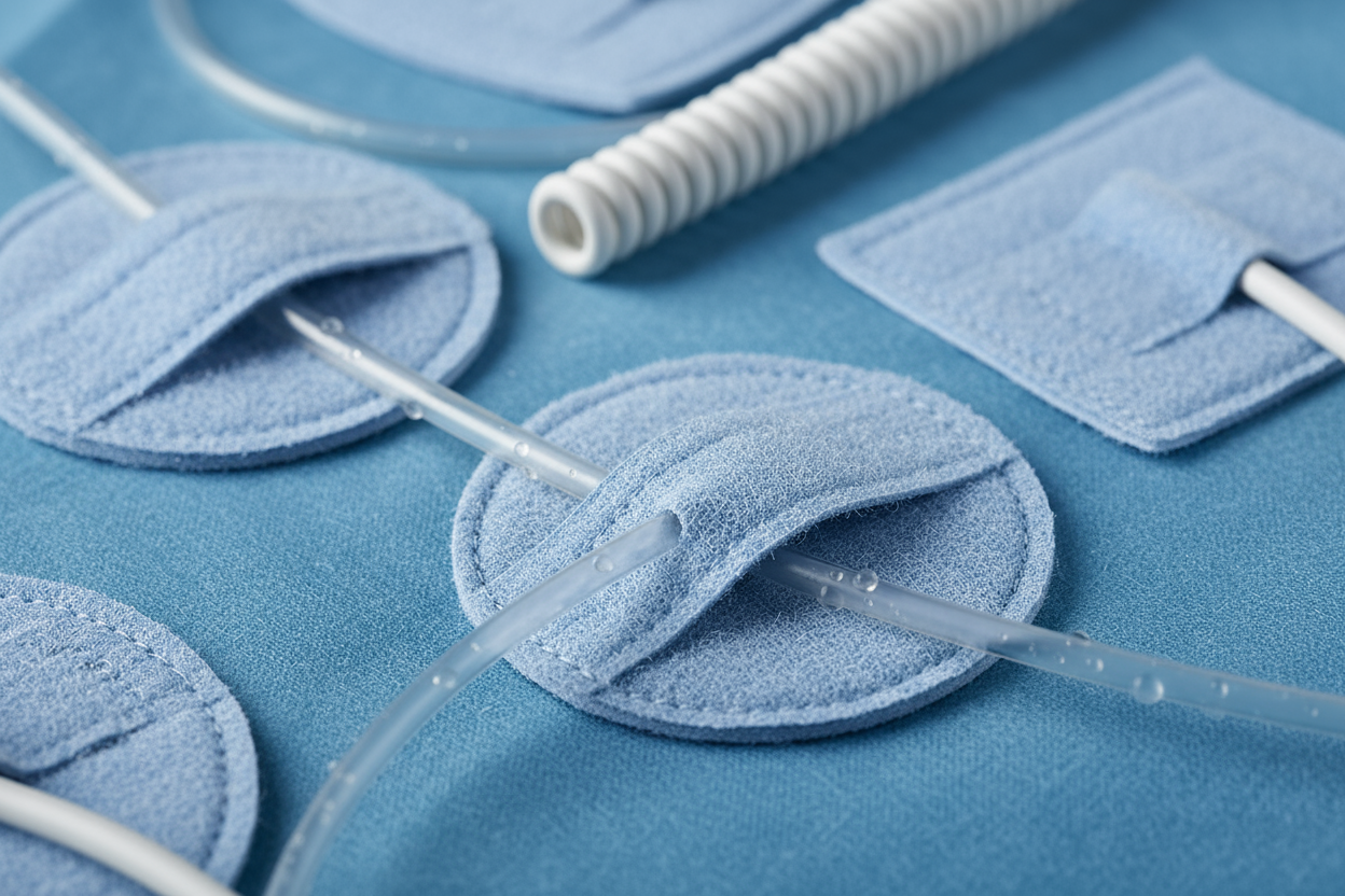 Hook-and-Loop Line Holders