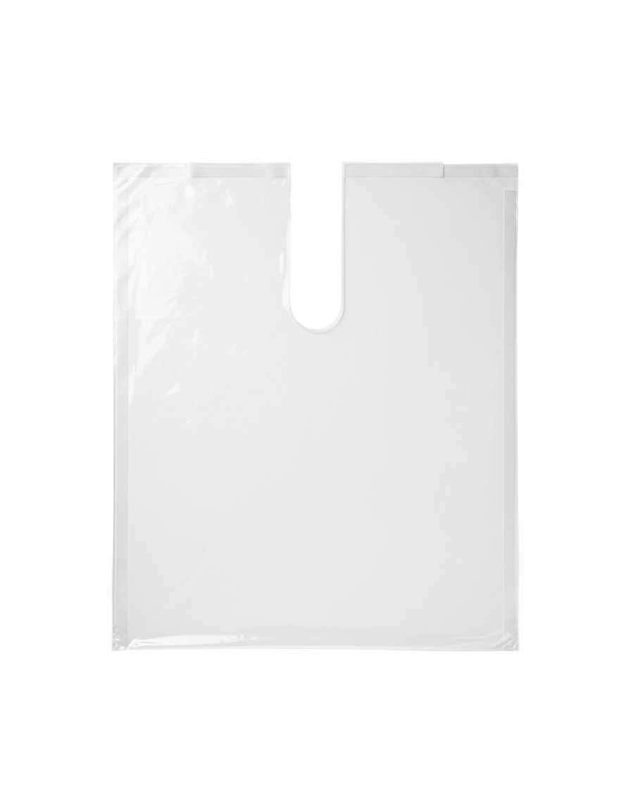 Top-down view of surgical U-drape