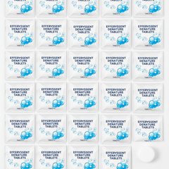 Individual wrapped tablets flat lay