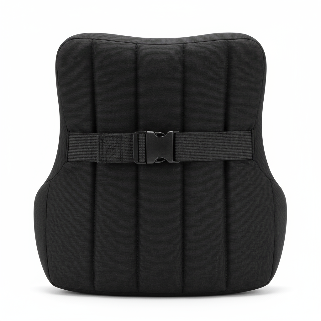 Back view with elastic strap