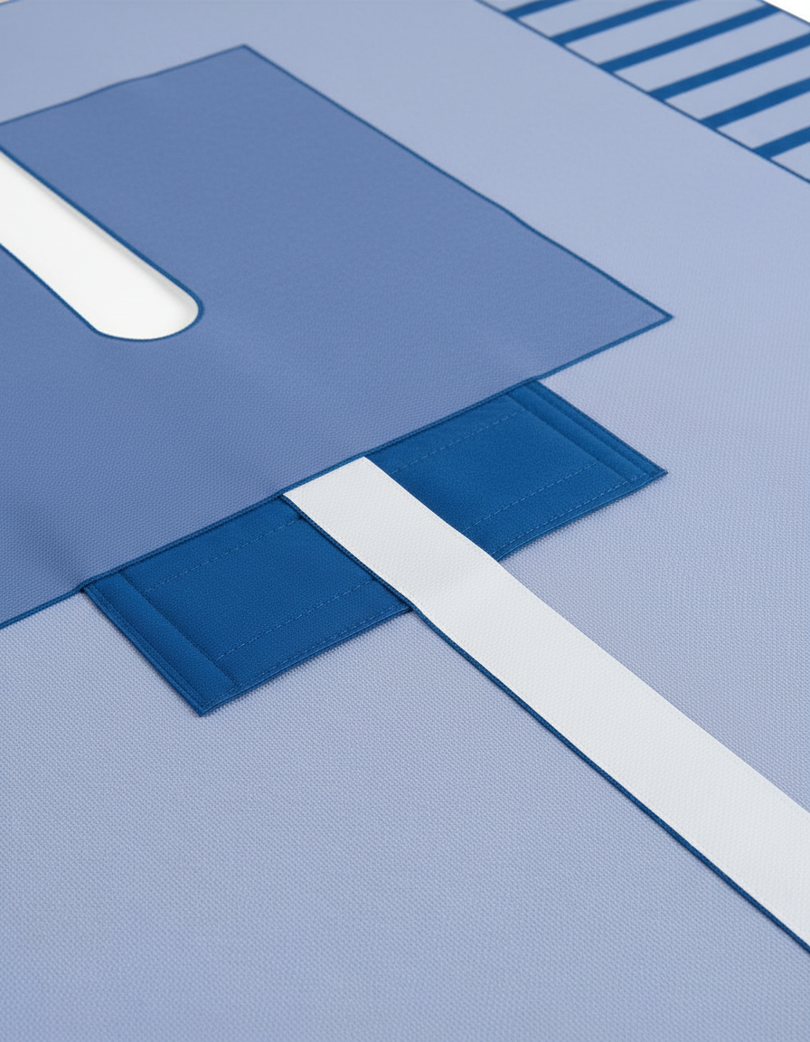 Close-up detail view of reinforced material