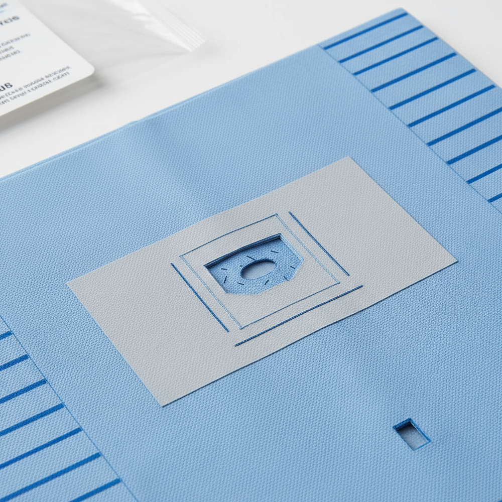 Close-up of incise aperture