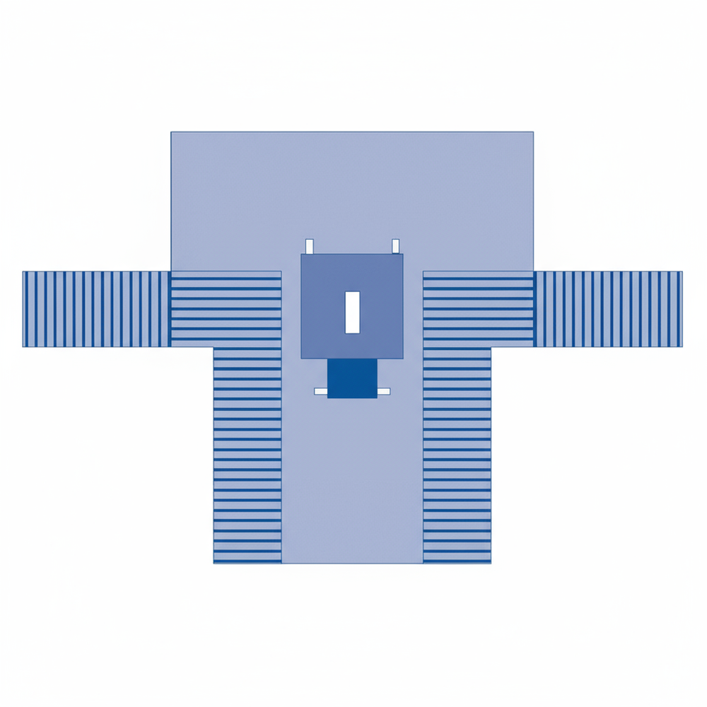 Top-down view of surgical drape