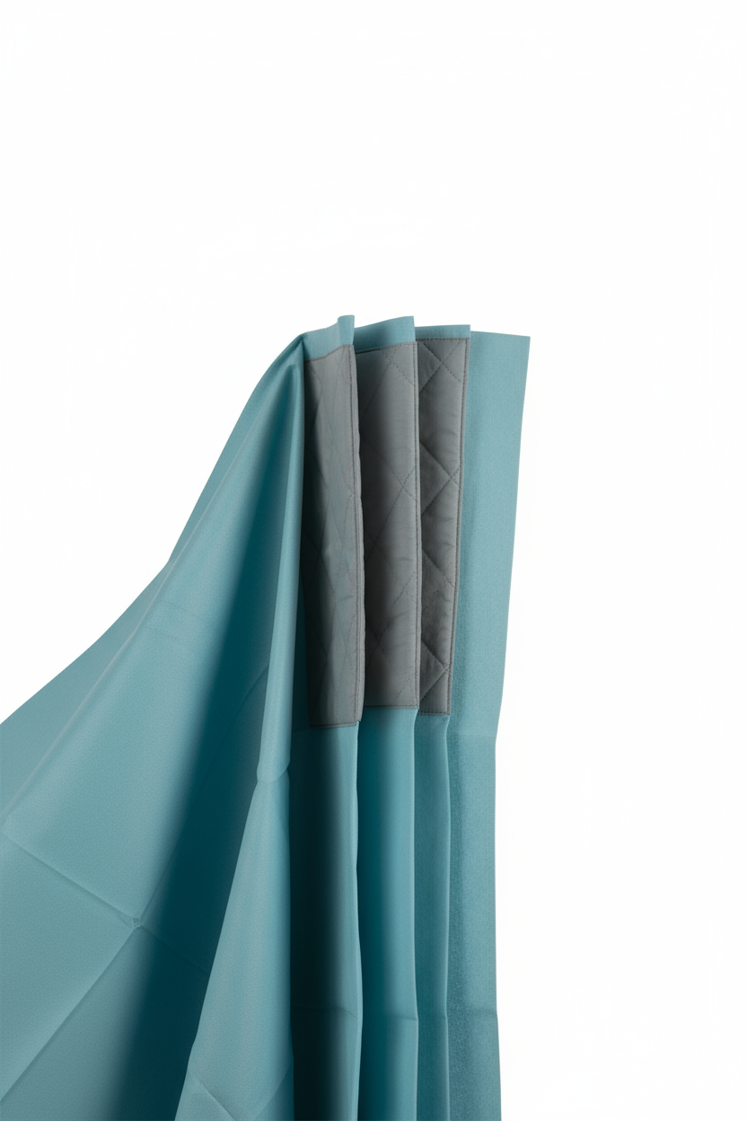 Side profile view showing drape thickness