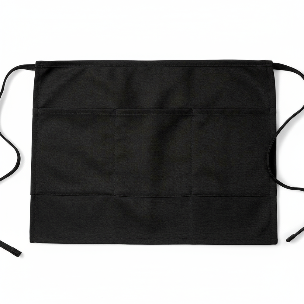 Close-up front view of apron pockets