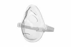 Medical Aerosol Mask with Adjustable Head Strap - Clear Elongated Design for Single Patient Use