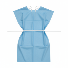 Flat lay of patient gown