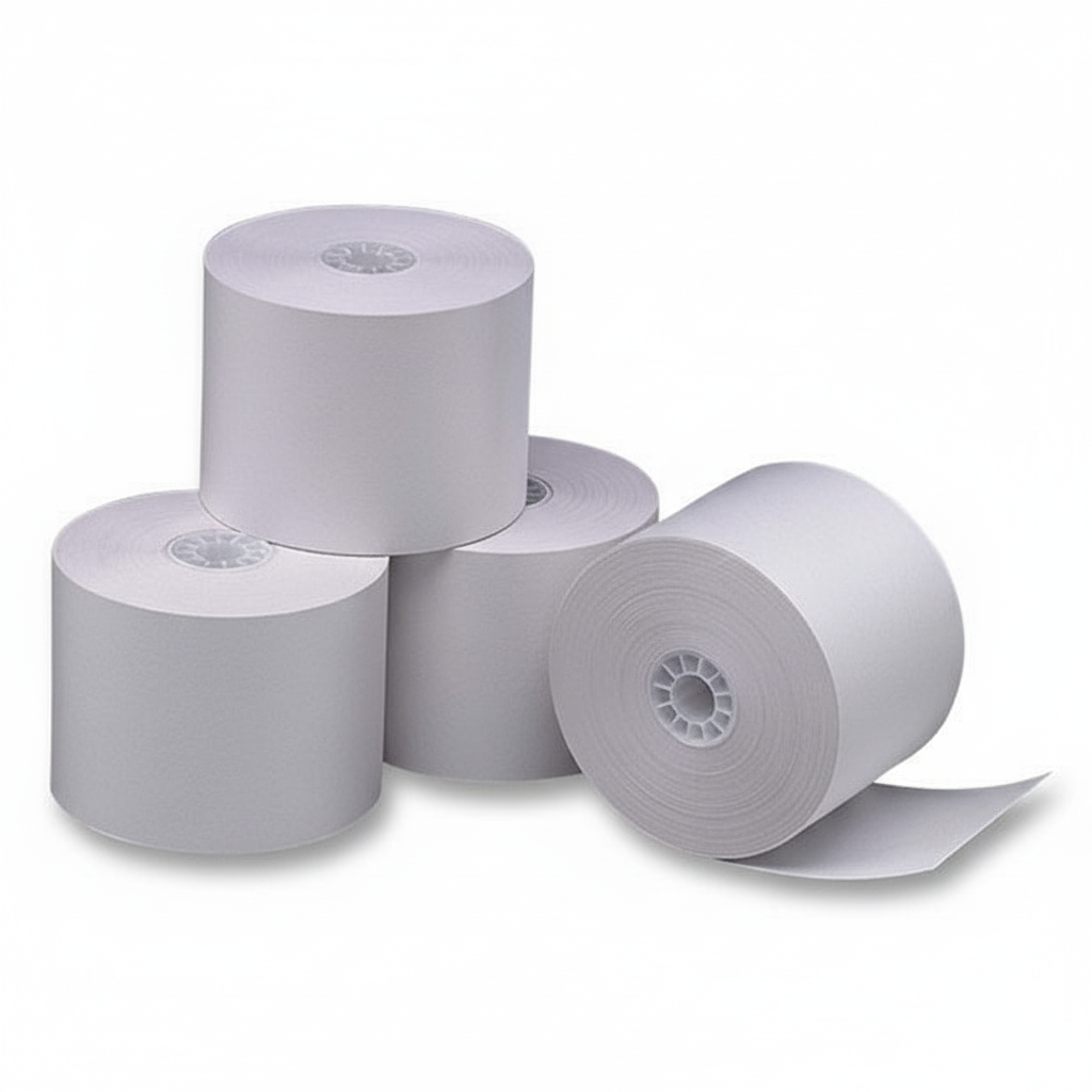 Side profile of thermal paper rolls