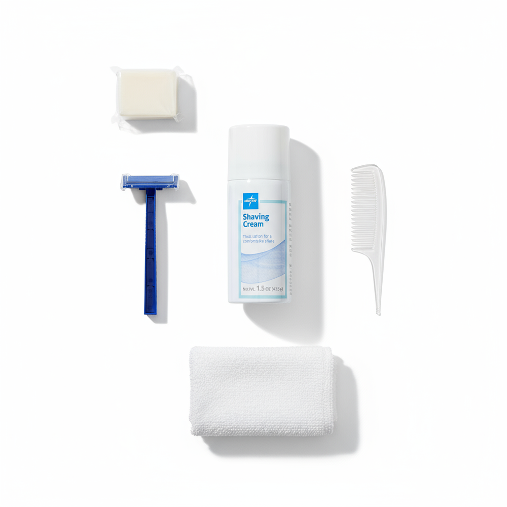 Top-down view of kit contents