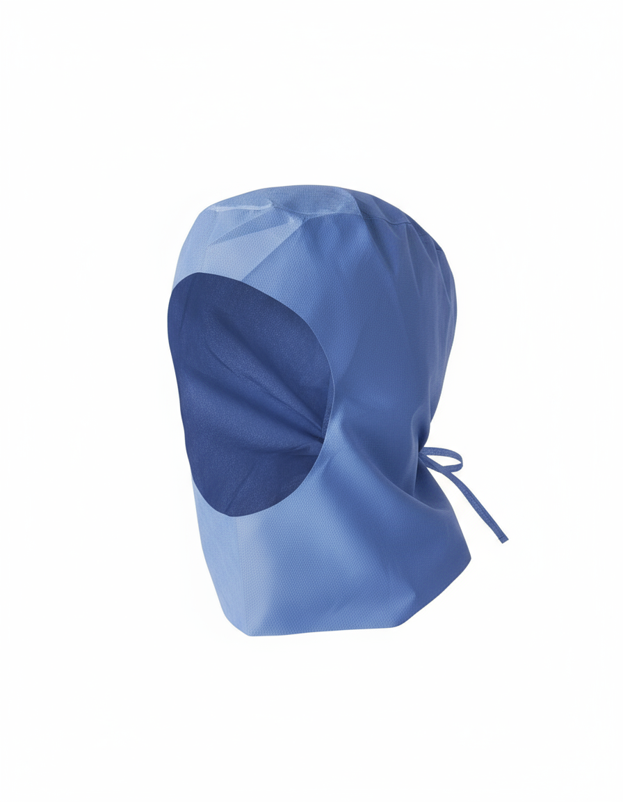 Three-quarter view of surgical hood