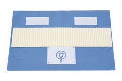 Antislip foam backing and hook-and-loop line holders