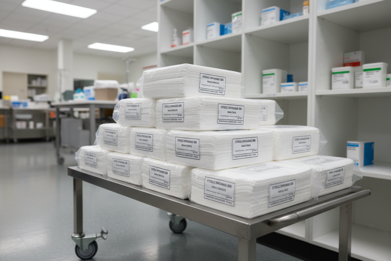 Bulk storage on medical supply cart