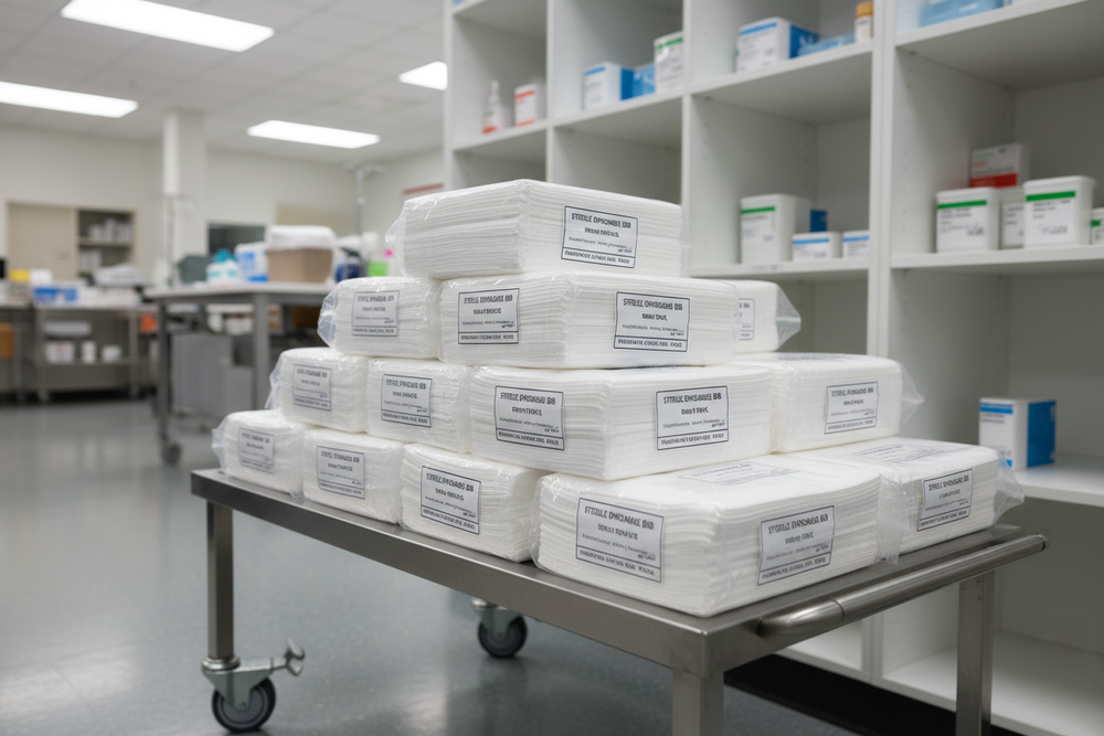 Bulk storage on medical supply cart