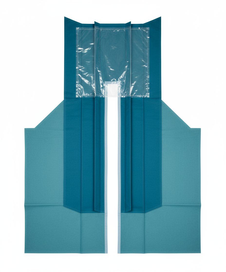 Overhead view of surgical drape