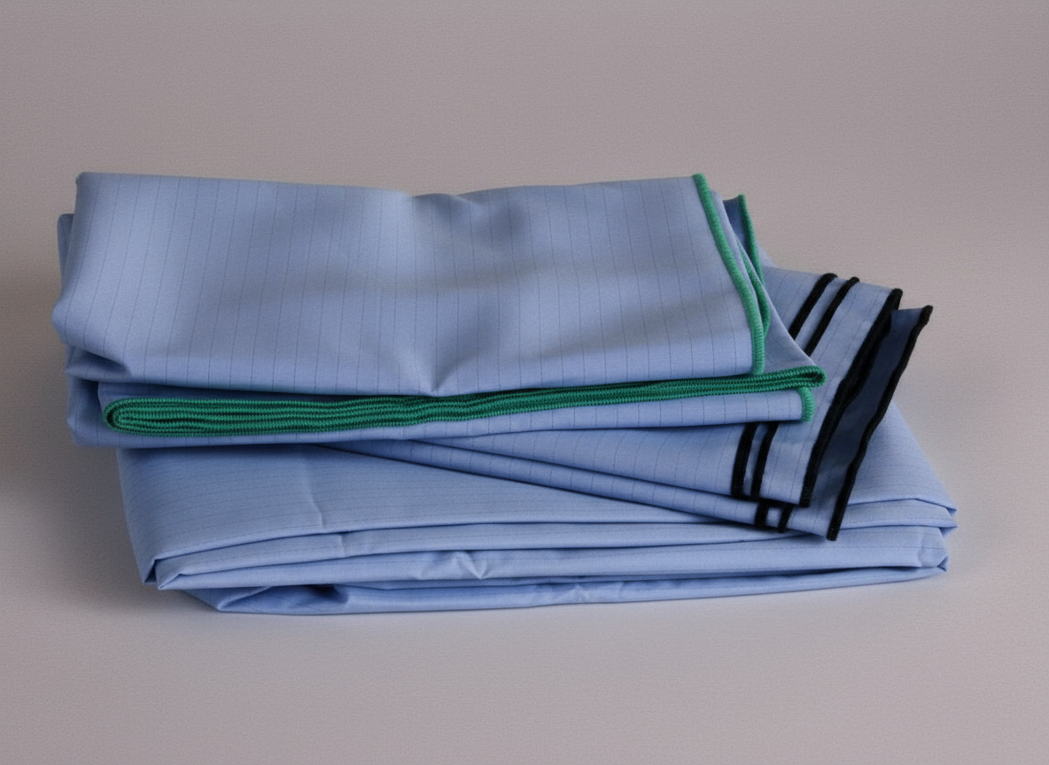 Color-coded pearl stitched edge detail