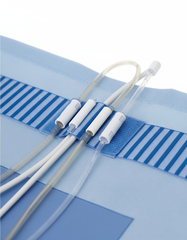 Hook-and-loop line holder detail