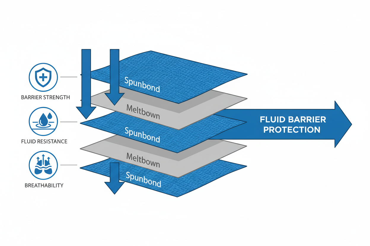 Sterile CV Split Surgical Drape with Clear Anesthesia Pouch - Premium 5-Layer SMS Barrier Protection