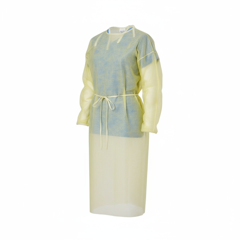 Three-quarter view of medical gown