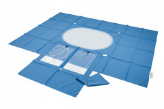 Full drape showing 65x70 inch coverage area