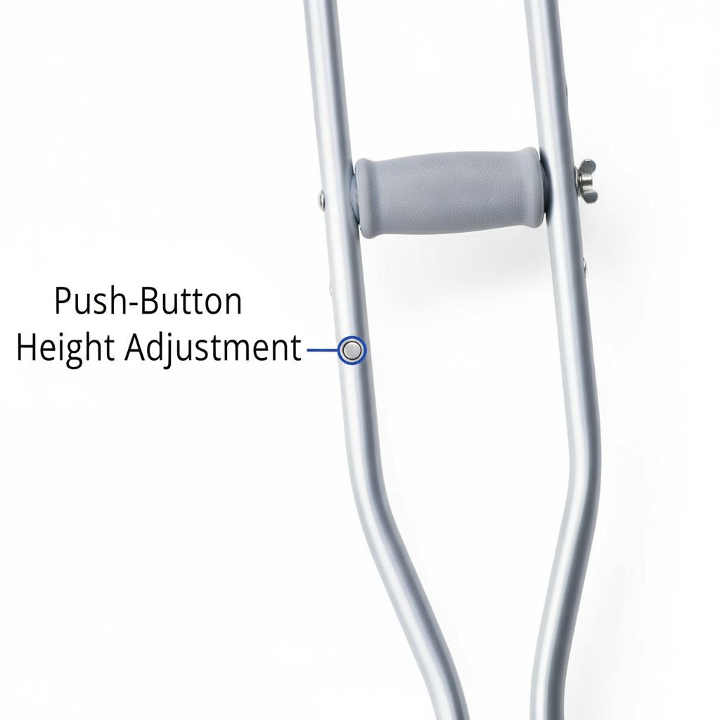 Side angle view showing adjustment mechanism