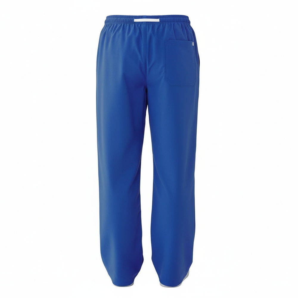 Back view showing back pocket and elastic waistband