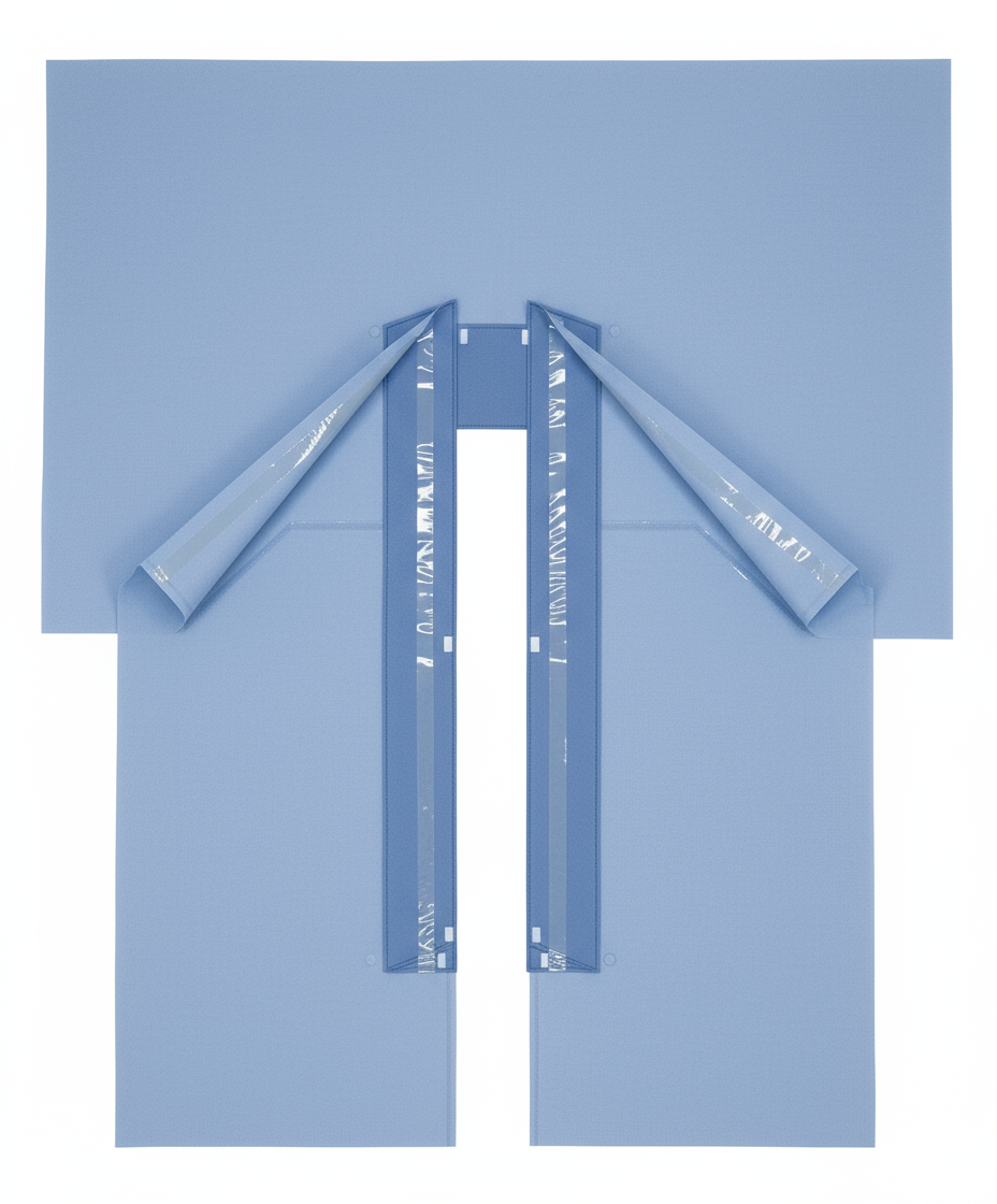 Adhesive split feature detail