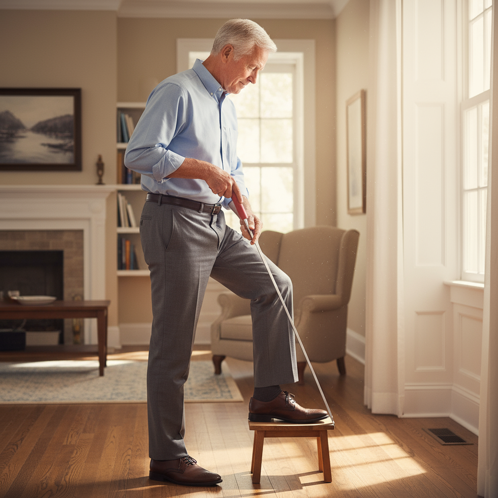 Person Using Shoehorn