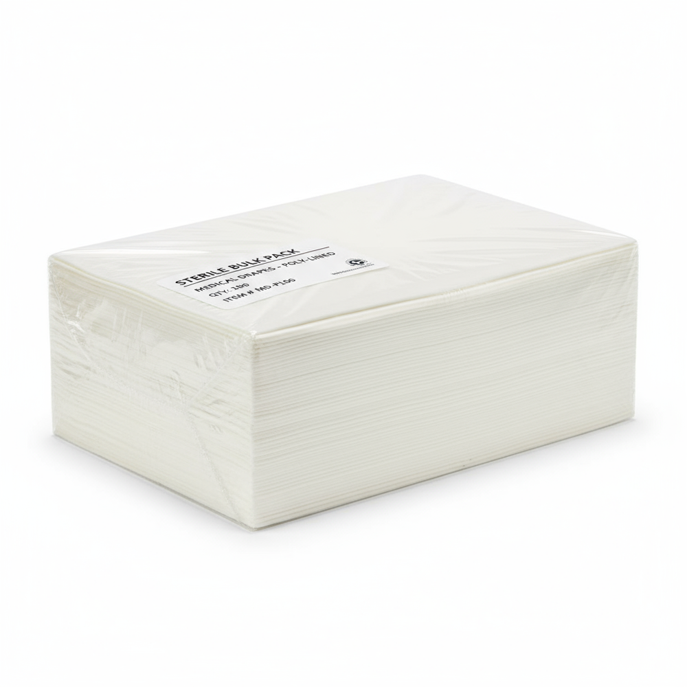 Bulk packaging view showing stacked drapes