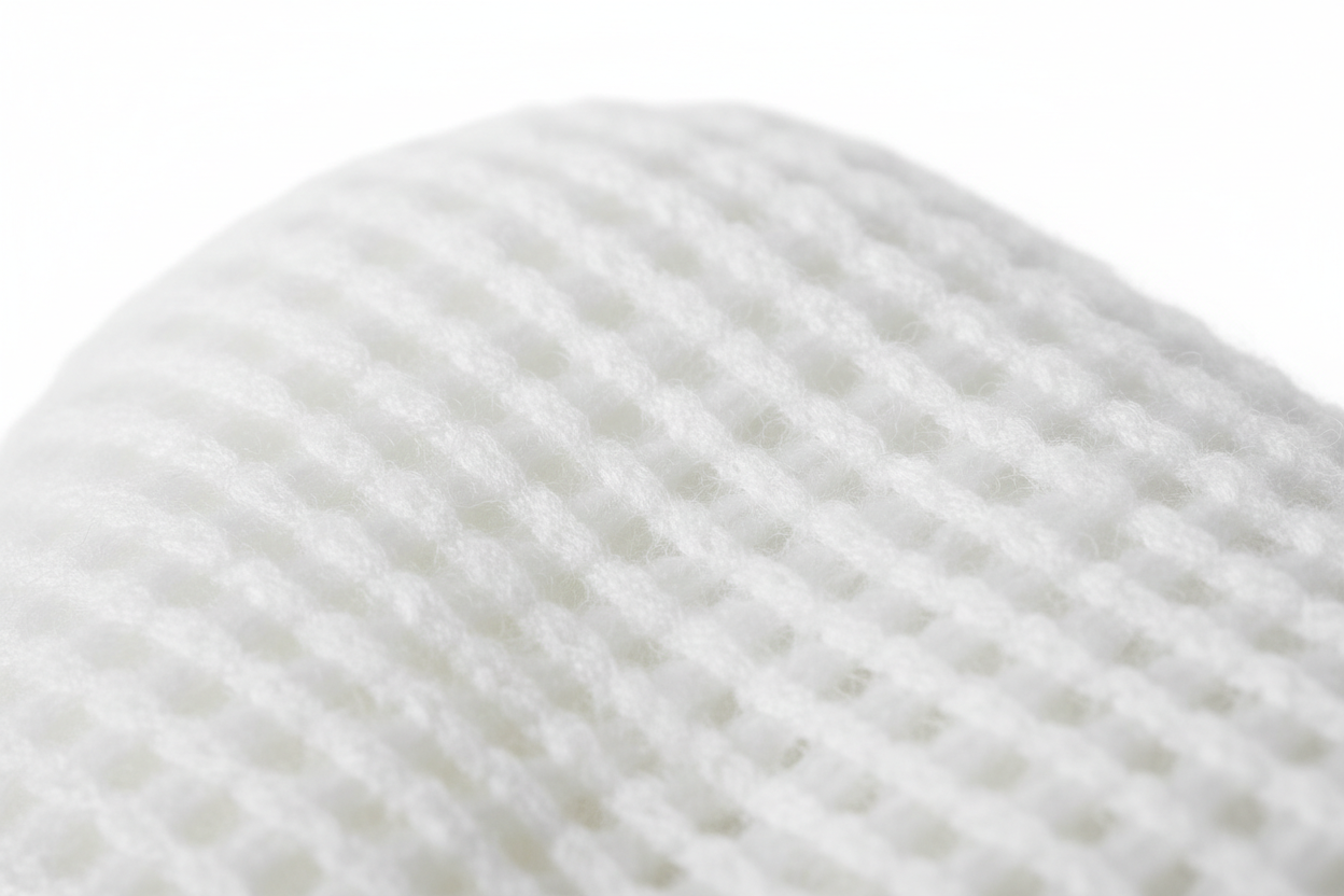 Synthetic Wool Material Close-Up