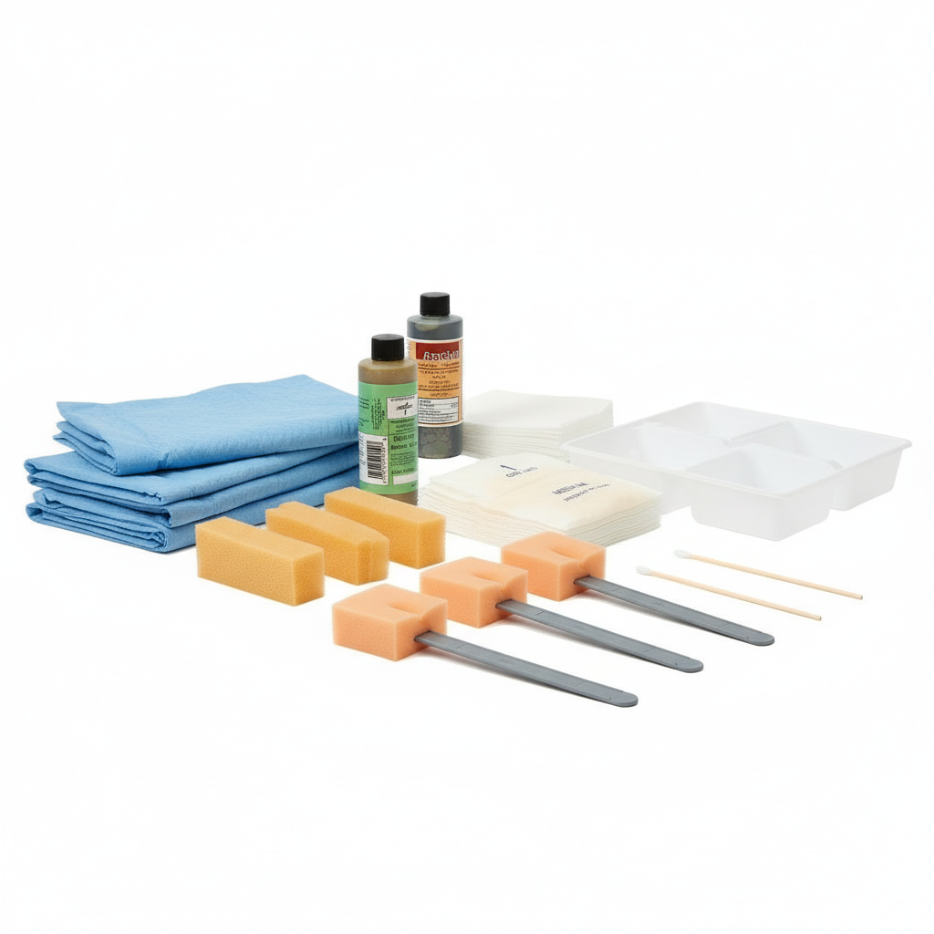 Side view with sterile drapes