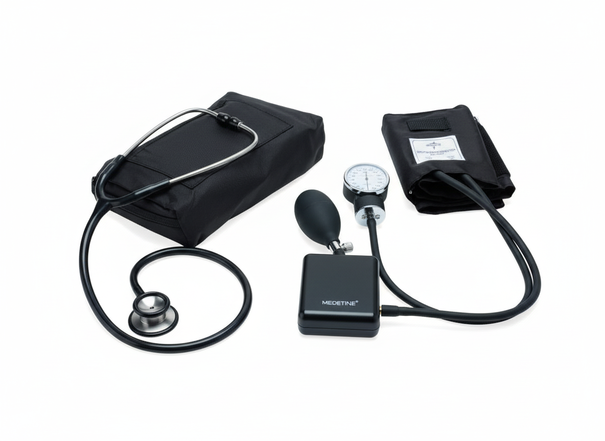 Stethoscope Kit Premium Stainless Steel Stethoscope & Blood Pressure Kit - Medline ...