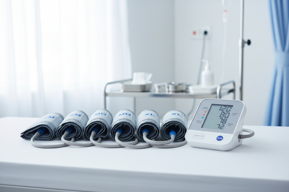 Blood pressure cuff in clinical setting