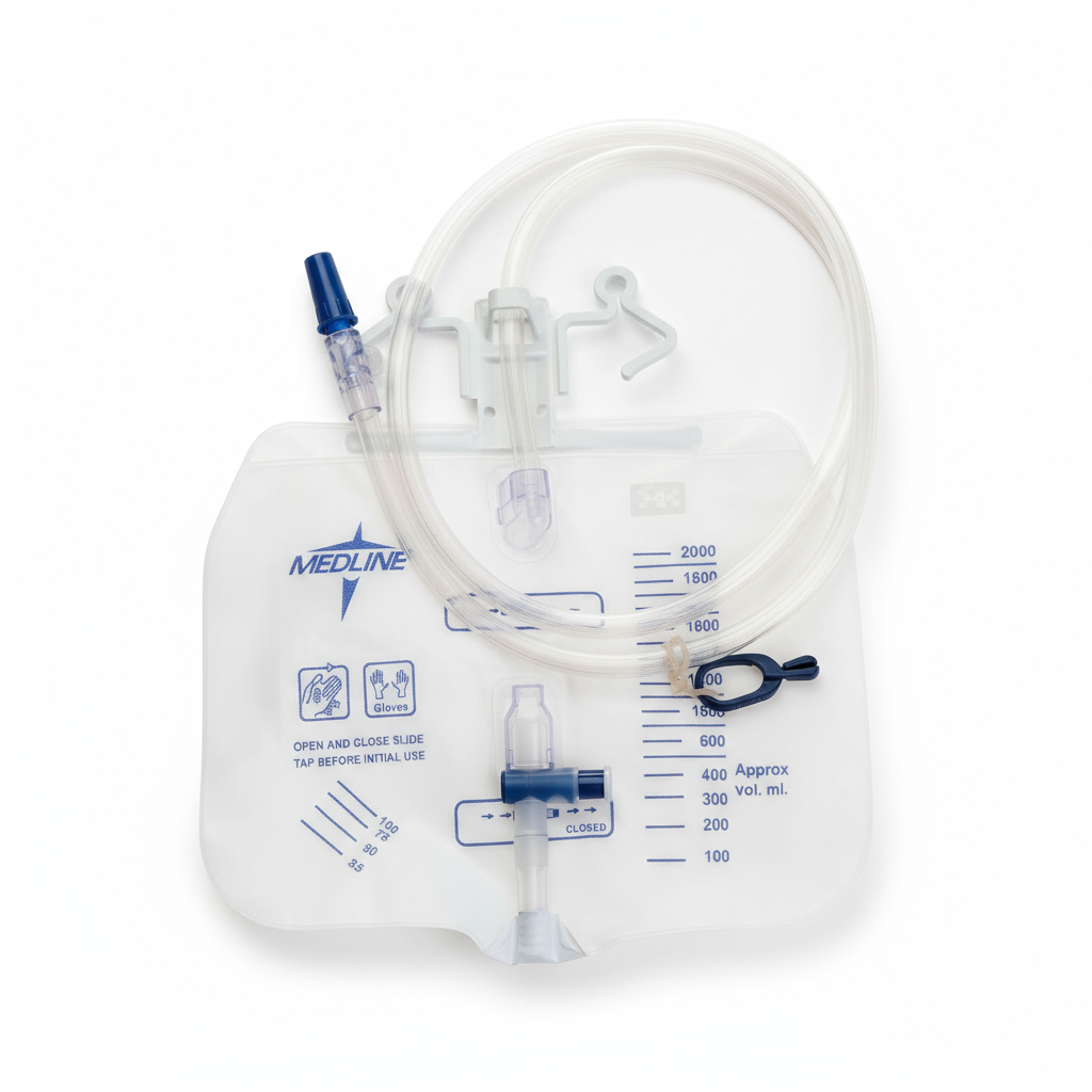 Top-down view of ports and clamp