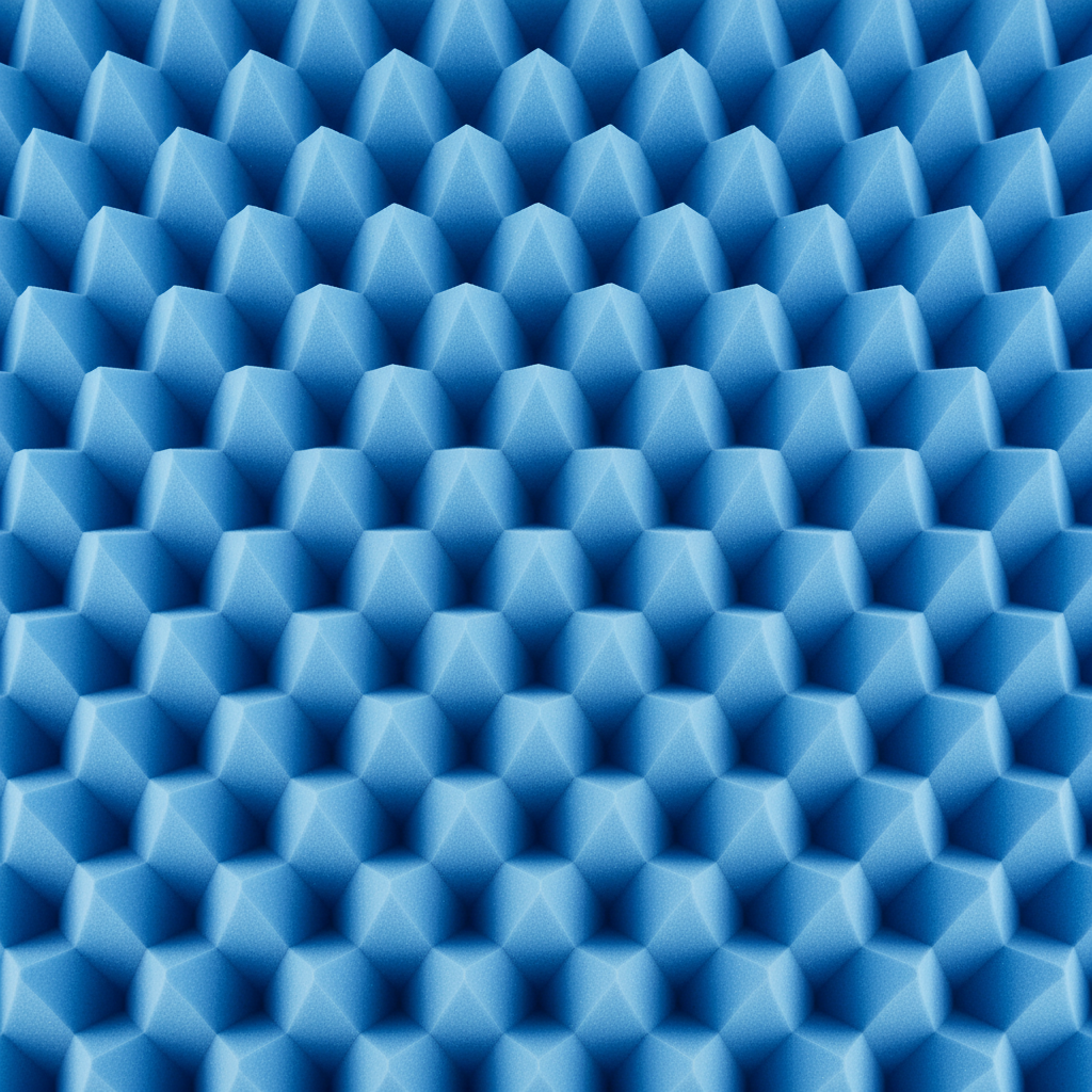 Close-up convoluted foam texture detail