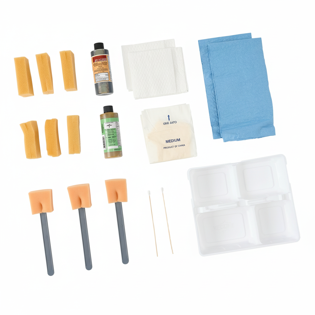 Angled view highlighting sponge sticks