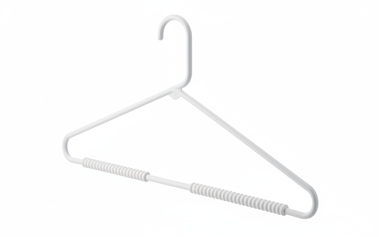 Heavy Duty Plastic Hanger - Side Angle View