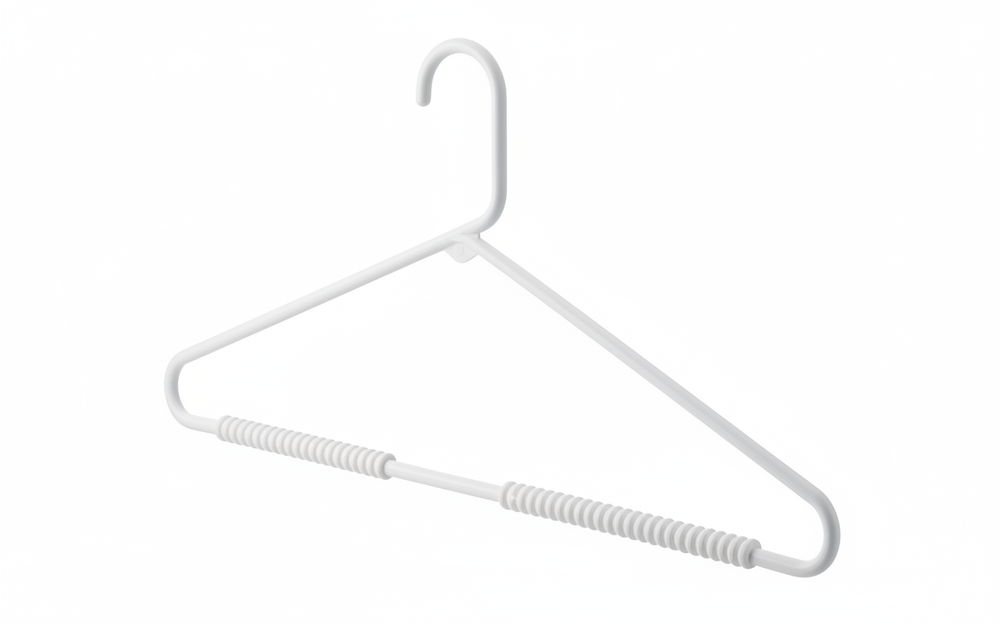 Heavy Duty Plastic Hanger - Side Angle View
