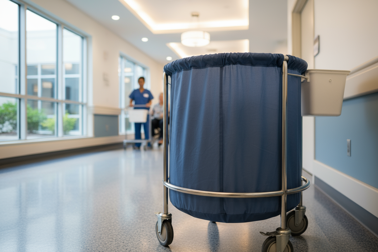 Soiled Linen Liner on Hamper Cart
