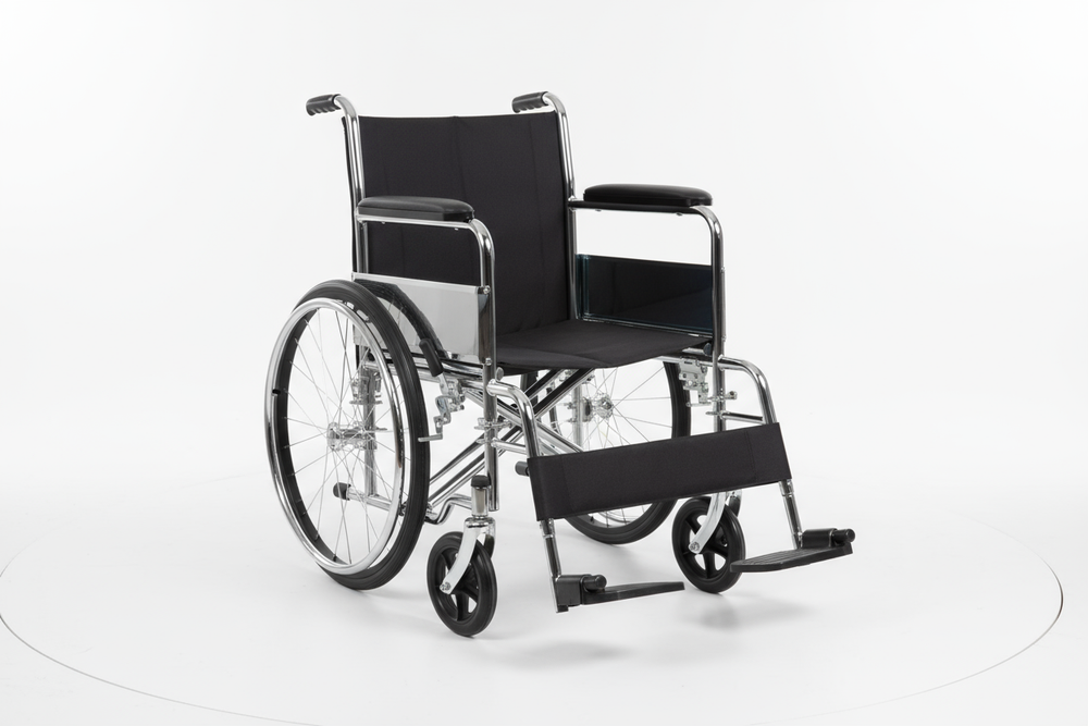 Front view of Medline transport wheelchair