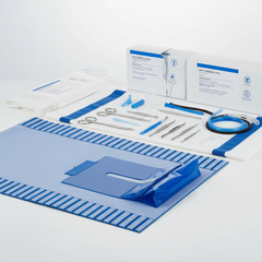 Instrument pad with hook-and-loop line holder