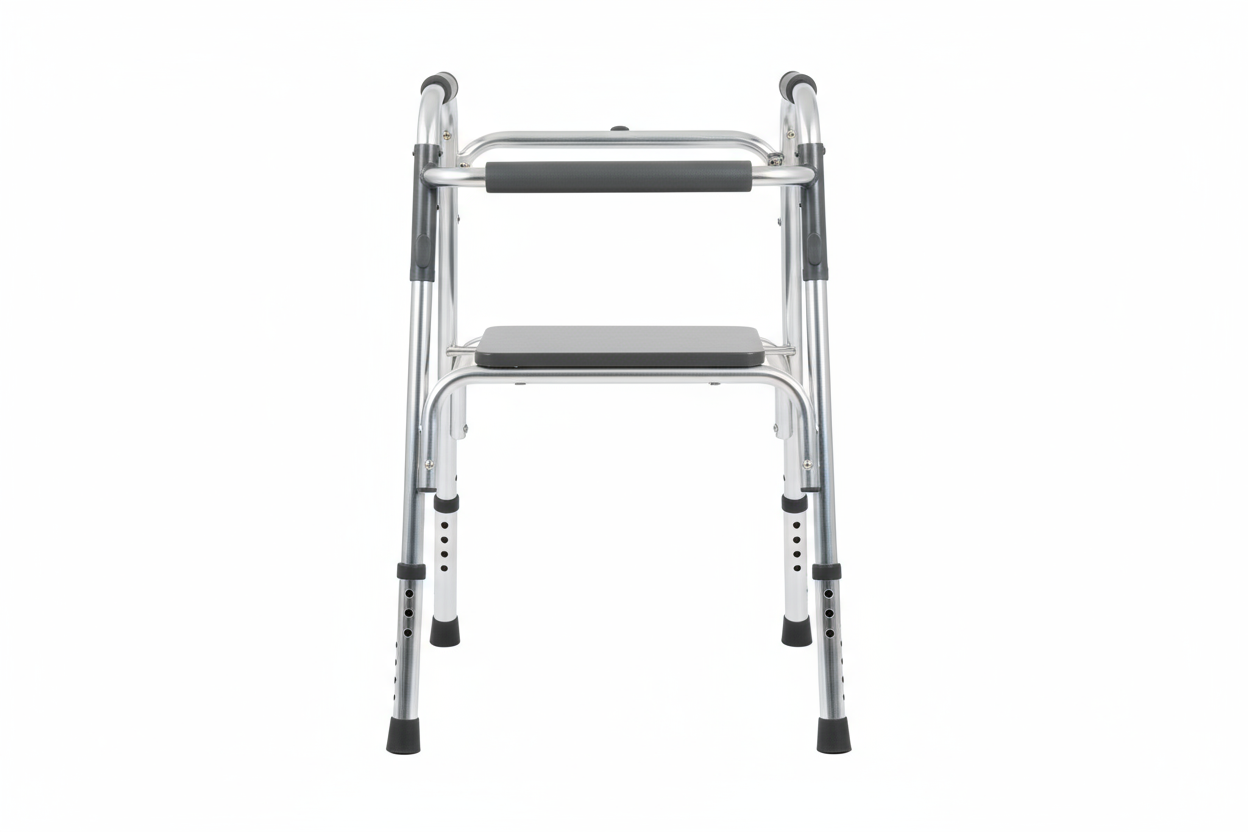 Front view of Medline Folding Paddle Walker