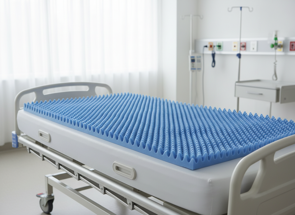 Foam pad on hospital bed application