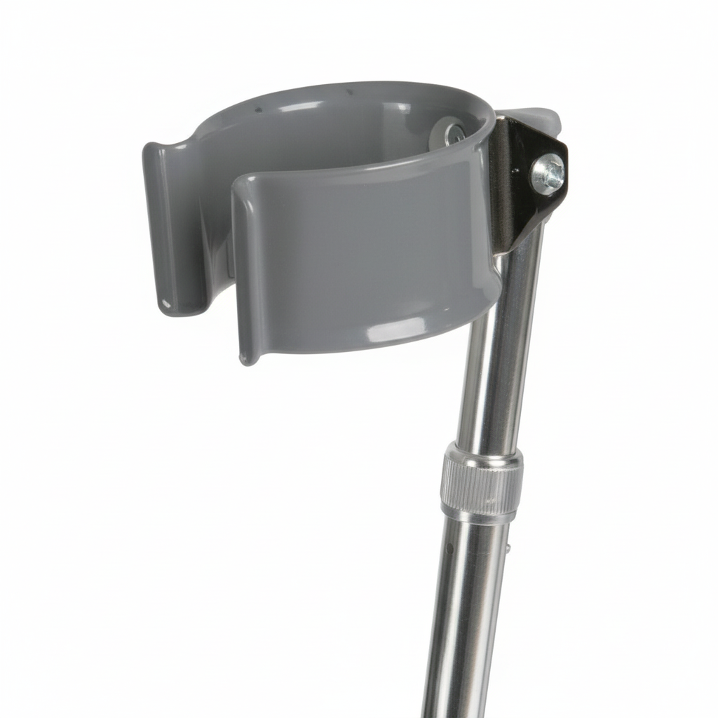 Close-up detail of arm cuff and adjustment mechanism