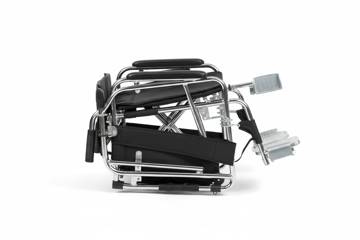 Folded wheelchair for storage