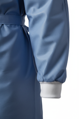 Close-up of SMS fabric and cuff detail