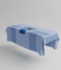 Side angle showing drape flexibility