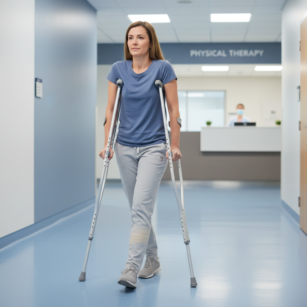 Lifestyle shot demonstrating proper usage during recovery