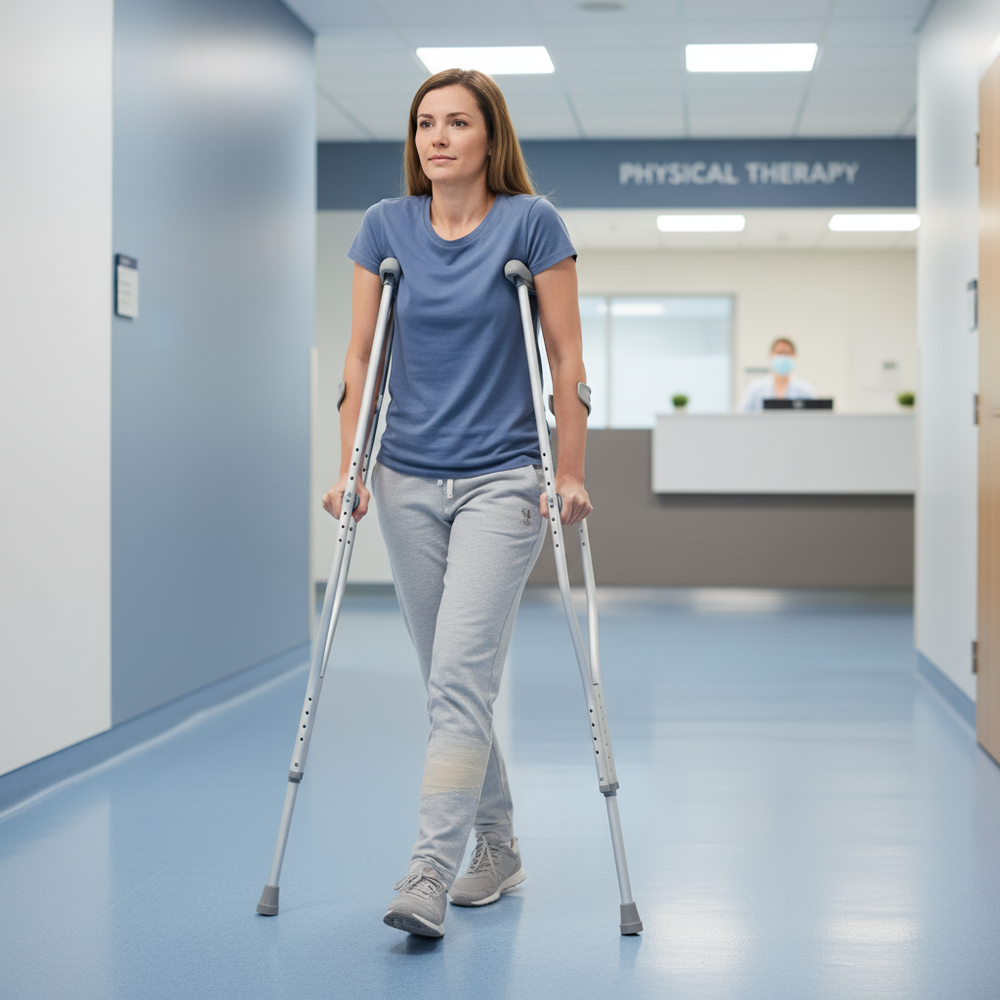 Lifestyle shot demonstrating proper usage during recovery