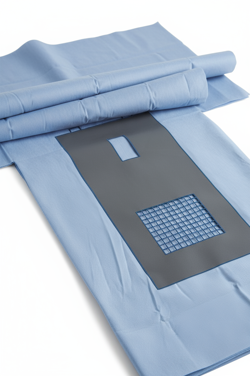 Close-up detail view of reinforced table cover