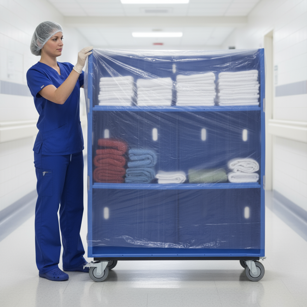 Healthcare worker applying cover